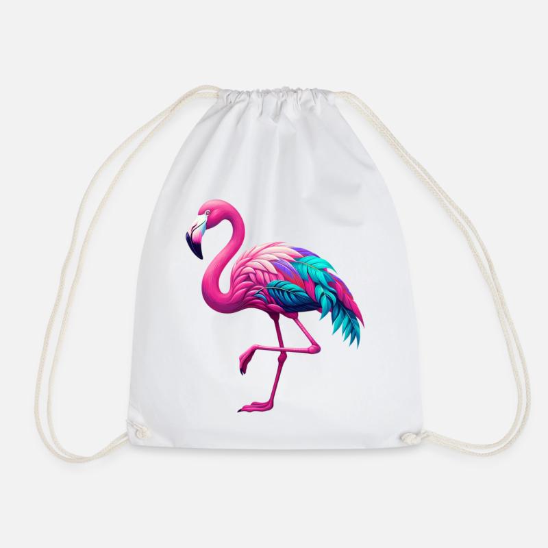 Flamingo - Turnbeutel - Weiß