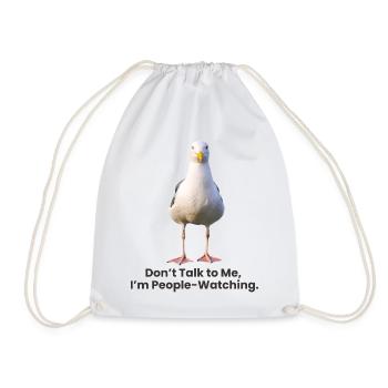 Conception humoristique de t-shirt Seagull Phrase - Sac de sport léger - blanc - Devant