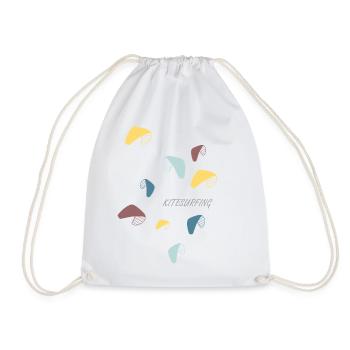 Kitesurfing Pastel Pattern - Drawstring Bag - white - Front