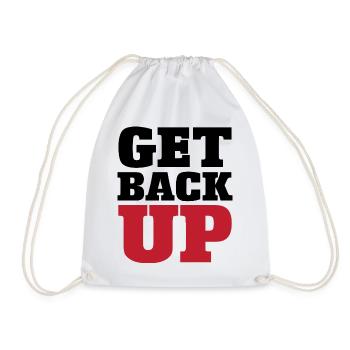 Judo Graphic Get Back Up - Drawstring Bag - white - Front