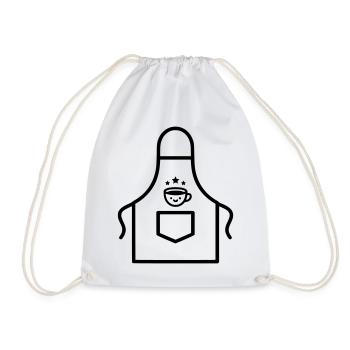 Tablier barista mignon Kawaii Vector - Sac de sport léger - blanc - Devant