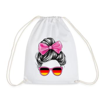 Germany Flag Flag Woman Sunglasses Fan - Drawstring Bag - white - Front