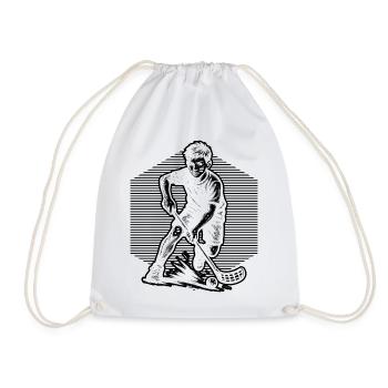 Floorball motif that works immediately - Drawstring Bag - white - Front