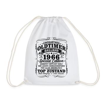 60. Geburtstag 1966 Oldtimer Geschenk Retro - Turnbeutel - Weiß - Vorne