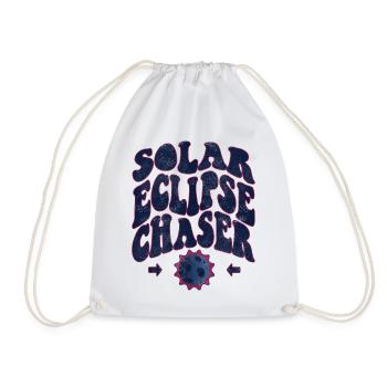 Solar eclipse chaser - Drawstring Bag - white - Front