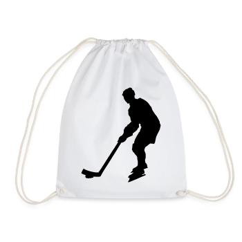 Eishockey Player - Turnbeutel - Weiß - Vorne