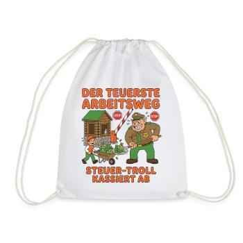 Der Teuerste Arbeitsweg - Turnbeutel - Weiß - Vorne