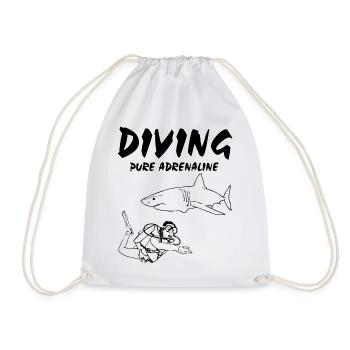 Plongée - Plongée - Plongée - Requin - Sac de sport léger - blanc - Devant