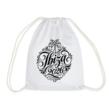 Ibiza 2026 Palm Tree - Drawstring Bag - white - Front