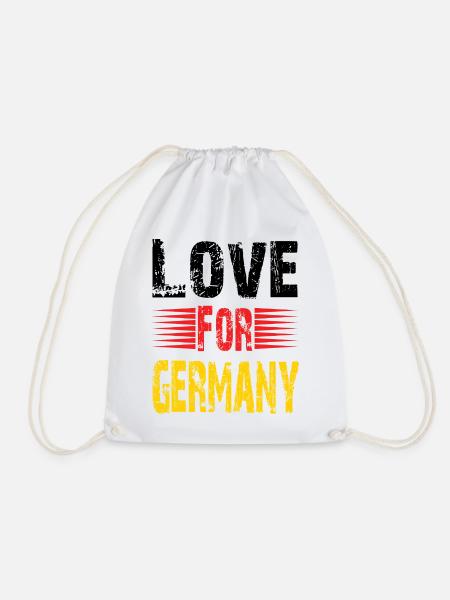 For Germany Grunge Fussball Fan Shirt - Turnbeutel - Weiß