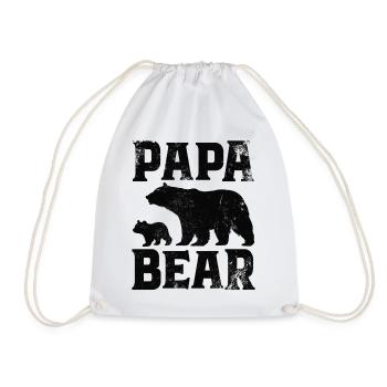 Papa Bear - Vater Vatertag Geschenk - Turnbeutel - Weiß - Vorne