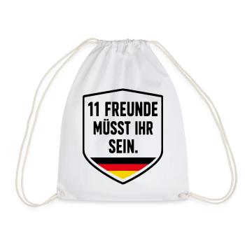 Deutschland Fußball Fan Teamgeist Elf Freunde - Turnbeutel - Weiß - Vorne