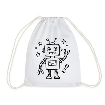 Bébé Nerd d’anniversaire des enfants Robot Jouet - Sac de sport léger - blanc - Devant