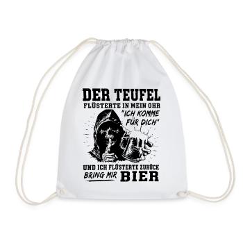 Teufel bring mir Bier mit... - Turnbeutel - Weiß - Vorne