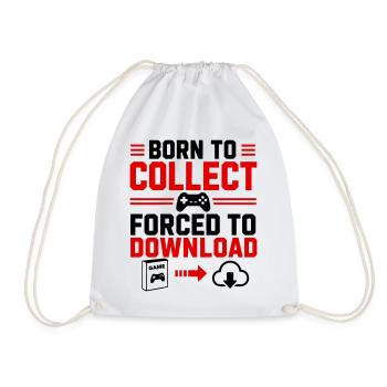 Né pour collectionner les jeux de geeks gamers - Sac de sport léger - blanc - Devant