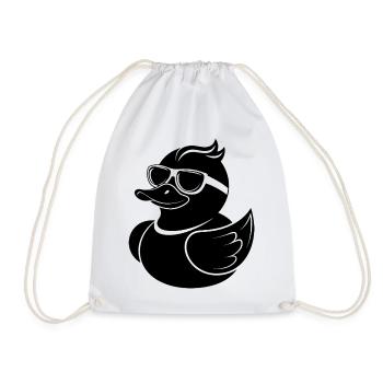 Canard en caoutchouc avec lunettes de soleil - Sac de sport léger - blanc - Devant