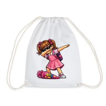 Shooter ABC en dab (brune) - Sac de sport léger - blanc - Devant