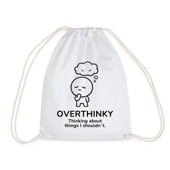 Overthinky – Thinking Too Much | Mindful Mood - Turnbeutel - Weiß - Vorne