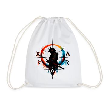 Silhouette de la roue chromatique dans Ink Splash - Sac de sport léger - blanc - Devant