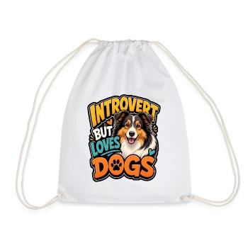 Shetland Shepherd - Drawstring Bag - white - Front