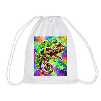 chameleon - Drawstring Bag - white - Front