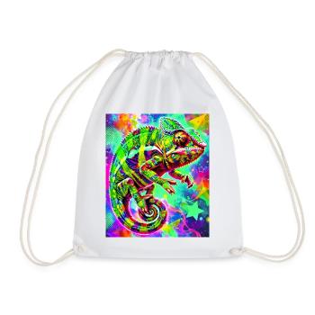 chameleon - Drawstring Bag - white - Front