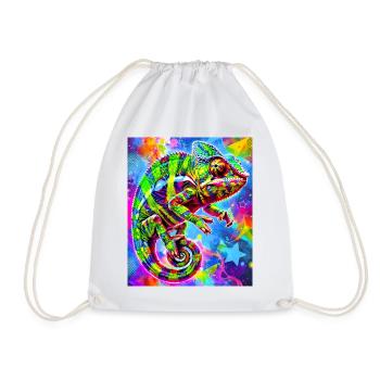 chameleon - Drawstring Bag - white - Front