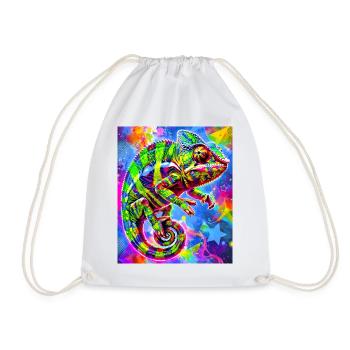 chameleon - Drawstring Bag - white - Front