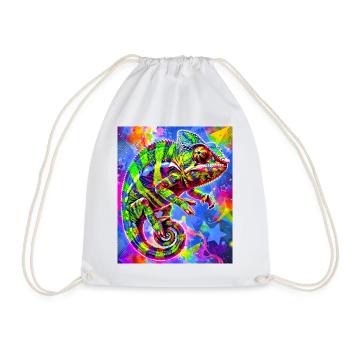 chameleon - Drawstring Bag - white - Front