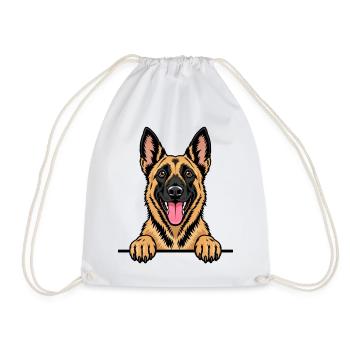 Belgian Malinois Belgischer Schäferhund - Turnbeutel - Weiß - Vorne
