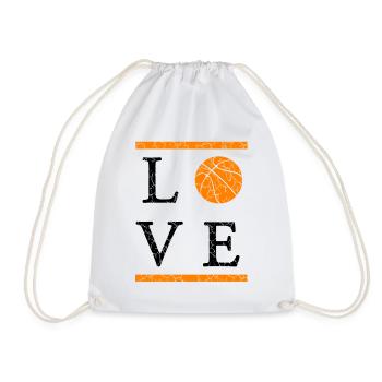 Basketball Design Streetball - Turnbeutel - Weiß - Vorne