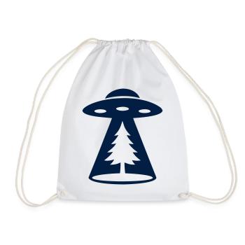 Ufo Entfuehrung Wald Icon - Turnbeutel - Weiß - Vorne