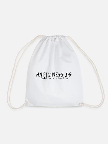 Happiness Is Debits Equals Credits 8 - Turnbeutel - Weiß