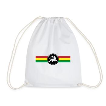 Flagge Rasta Reggae Reggaeton Löwe - Turnbeutel - Weiß - Vorne