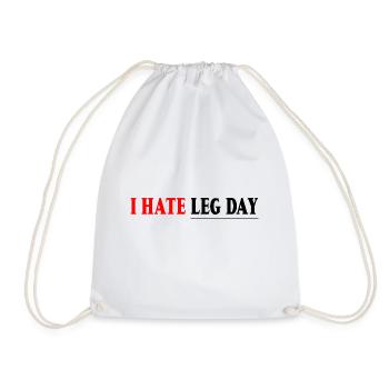 Je déteste la jambe Jour 7 - Sac de sport léger - blanc - Devant