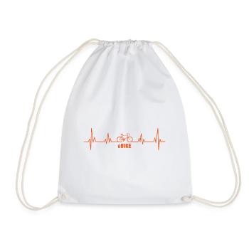 Pulse Bike Gift Cyclist Sport - Drawstring Bag - white - Front