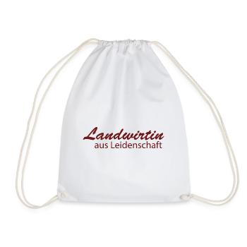 Landwirtin Feld Traktor Geschenk Landleben - Turnbeutel - Weiß - Vorne