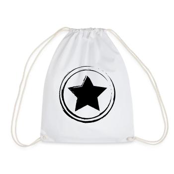 Vintage Star black - Turnbeutel - Weiß - Vorne