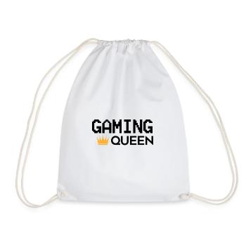 Gaming Queen - Drawstring Bag - white - Front