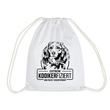 KOOIKERFIZIERT Kooikerhondje Hunde Spruch Wilsigns - Turnbeutel - Weiß - Vorne