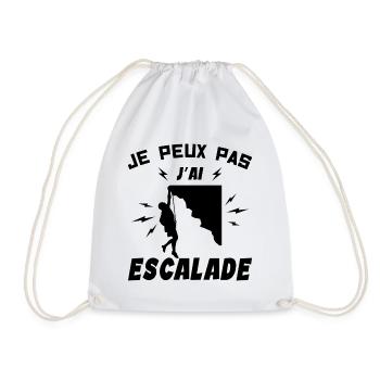 I can't I climbed - Drawstring Bag - white - Front