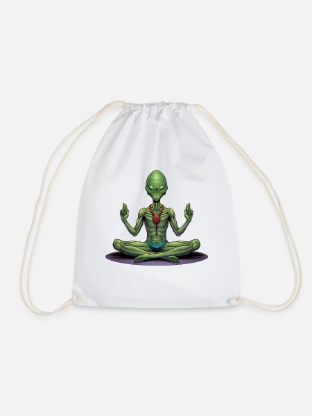 Alien Yogi - Turnbeutel - Weiß