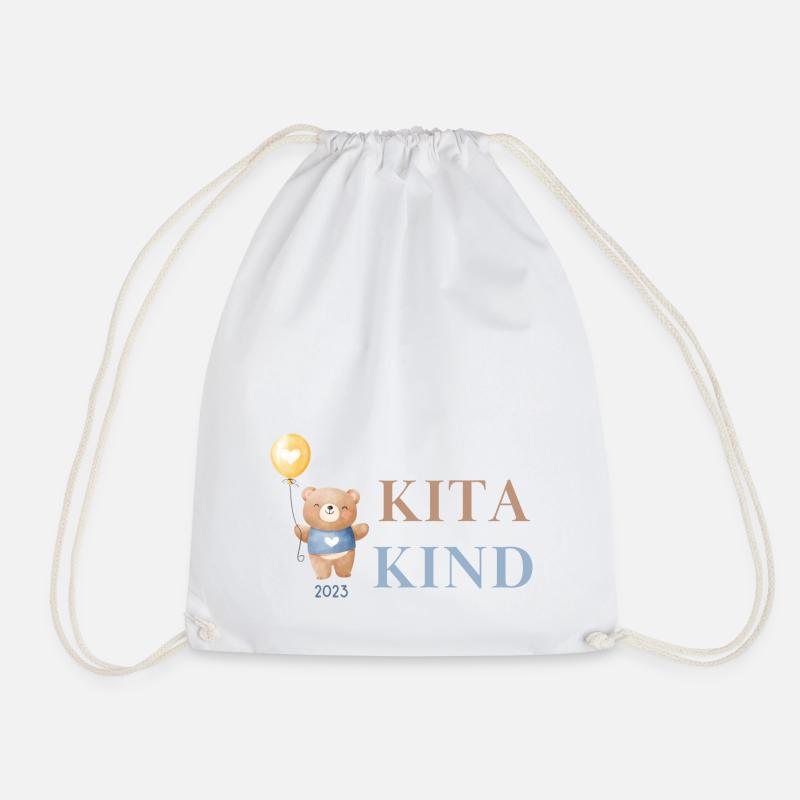 Kita Kind | Bär - Turnbeutel - Weiß