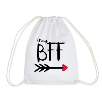 BFF Crazy Pfeil coeur rouge Partenaire Partenaire T.2 - Sac de sport léger - blanc - Devant