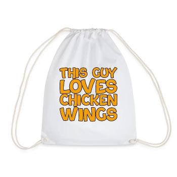 This Guy Loves Chicken Wings 2 - Turnbeutel - Weiß - Vorne