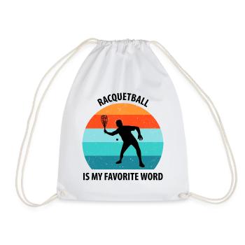 Racqueetball - Drawstring Bag - white - Front