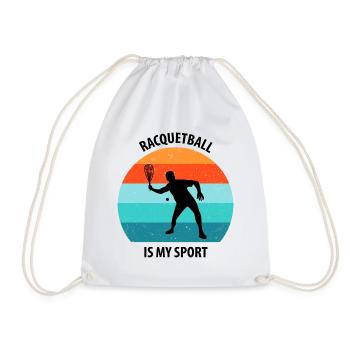 Racqueetball - Drawstring Bag - white - Front