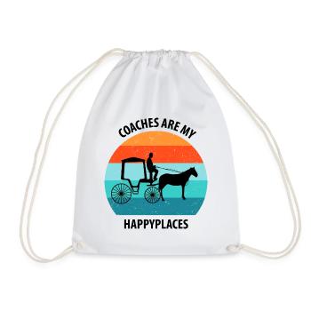 Calèche de cocher Calèche tirée par des chevaux Calèche - Sac de sport léger - blanc - Devant