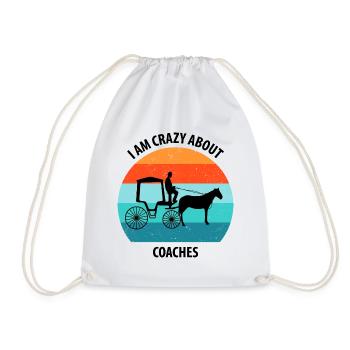 Calèche de cocher Calèche tirée par des chevaux Calèche - Sac de sport léger - blanc - Devant