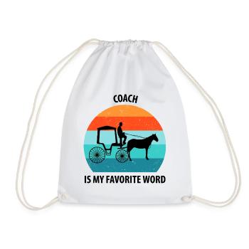 Calèche de cocher Calèche tirée par des chevaux Calèche - Sac de sport léger - blanc - Devant